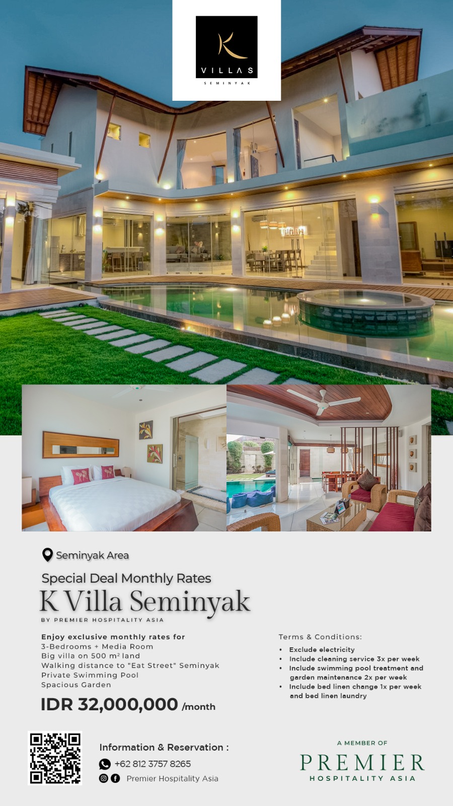 Special Deal Monthly Rates K Villa Seminyak
